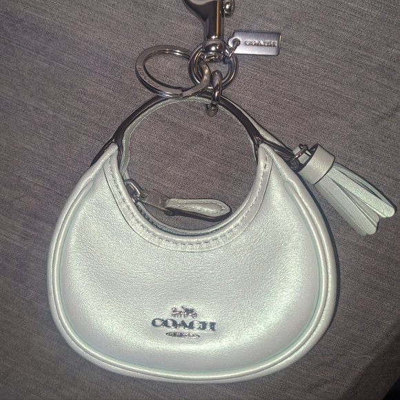 SOLD!!!! Coach Purse Bag Charm Mini Carmen Bag in Pearlilized Smooth Mint - Picture 7 of 13